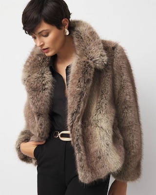 Faux Fur Peacoat | White House Black Market